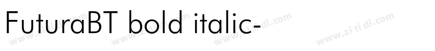 FuturaBT bold italic字体转换